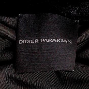 DIDIER PARAKIAN, a black woolblend cape.