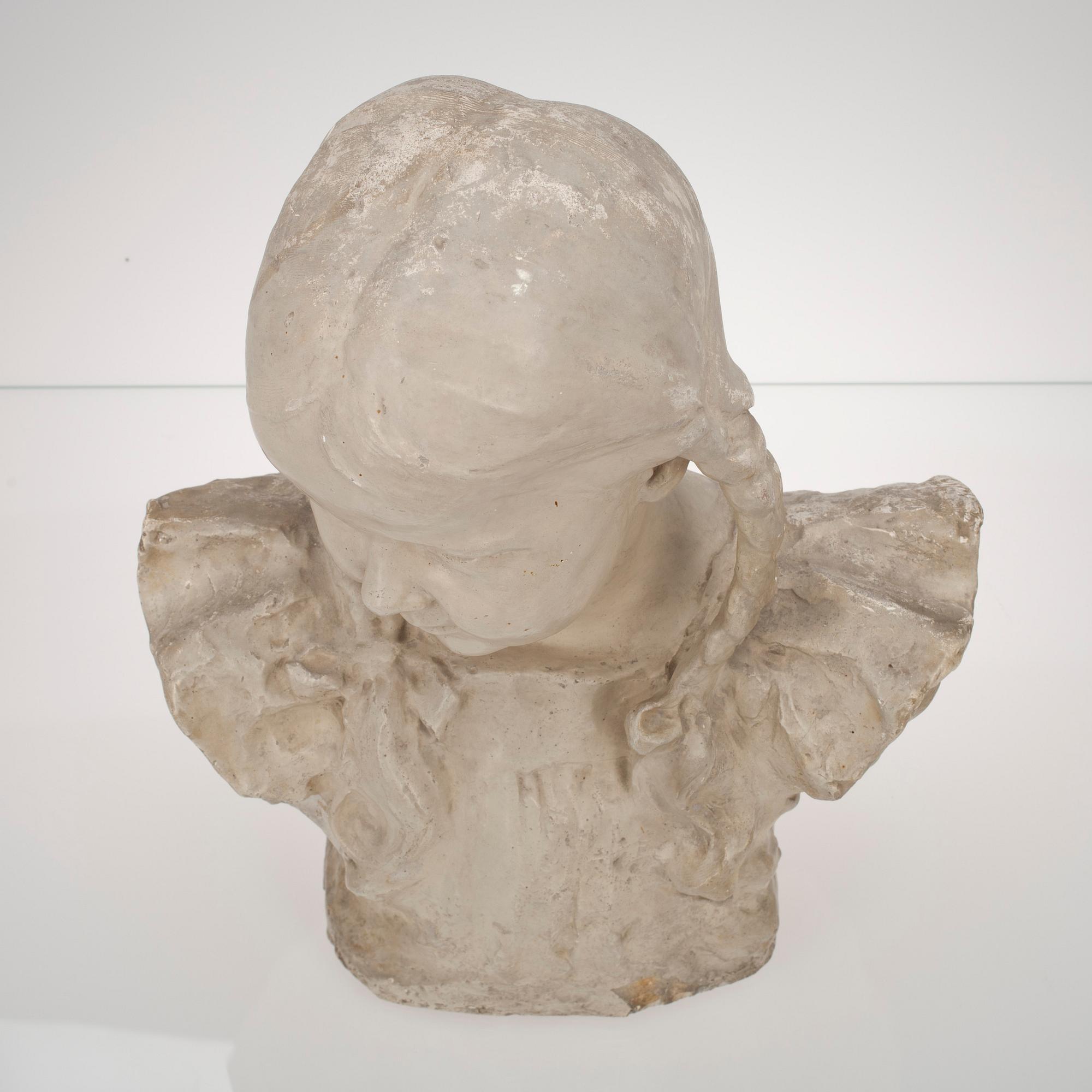EMIL WIKSTRÖM, skulptur, gips, signerad och daterad 1905.