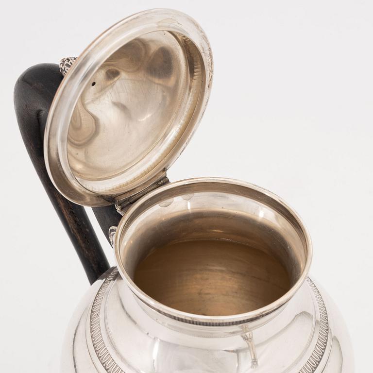 A Silver 800 Empire Style Coffee Pot, 20th century.