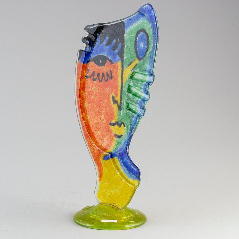 SILVIO VIGLIATURO, glasskulptur, signerad och daterad -02.