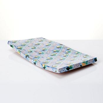 Oiva Toikka, & Kennet Williamson, a glazed ceramic tray with two cups, 1998.