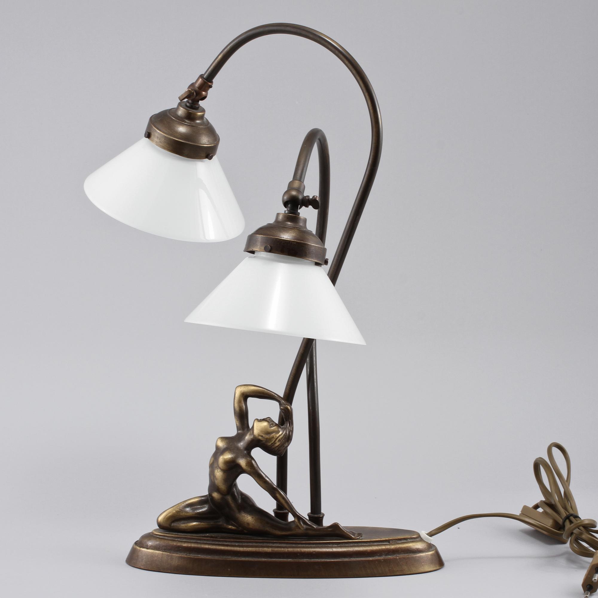 BORDSLAMPA, art deco-stil, Ateljé Lyktan 1900-talets fjärde kvartal.