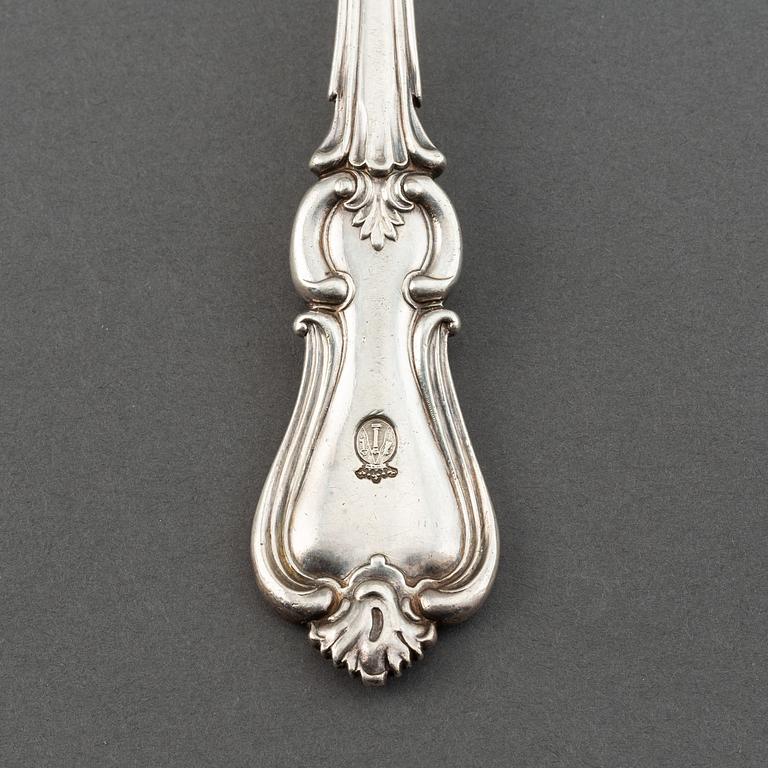 A Swedish 19th century silver serving-soon, mark of Christian Hammer, Stockholm 1850.