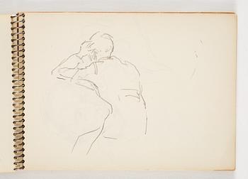 Lotte Laserstein, 4 skissböcker med blyertsteckningar.