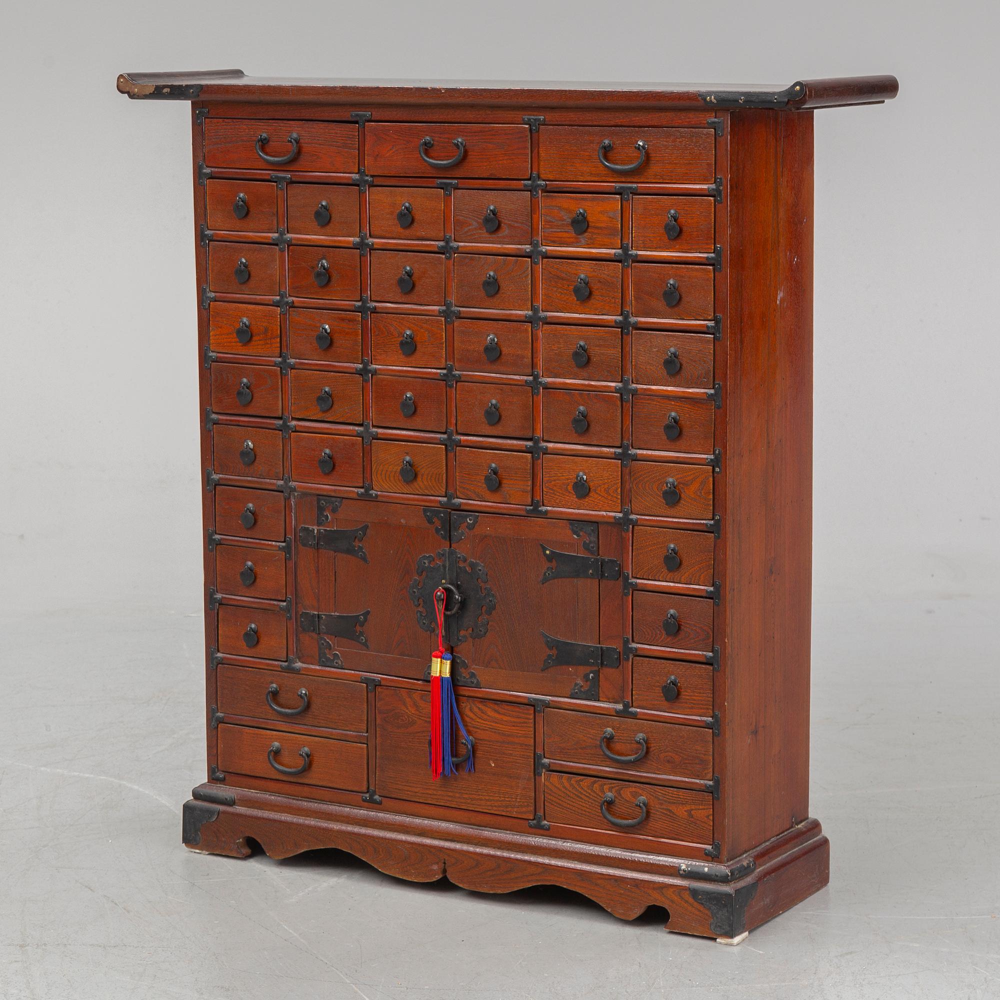 A contemporary Chinese spice cupboard.