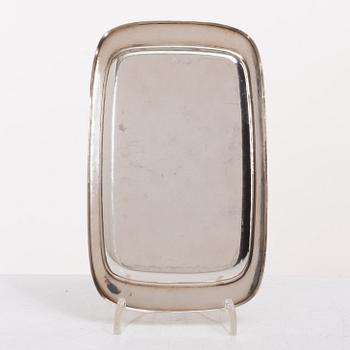 Markströms Guldsmeds Ab, A Swedish silver cream jug, sugar bowl and tray, Uppsala 1970.