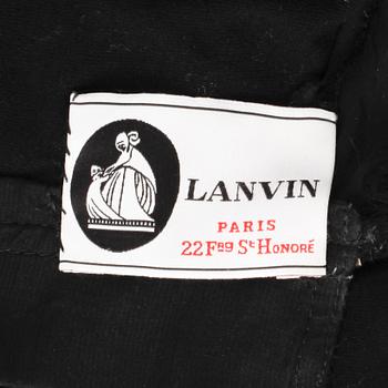 LANVIN, a black wool dress.