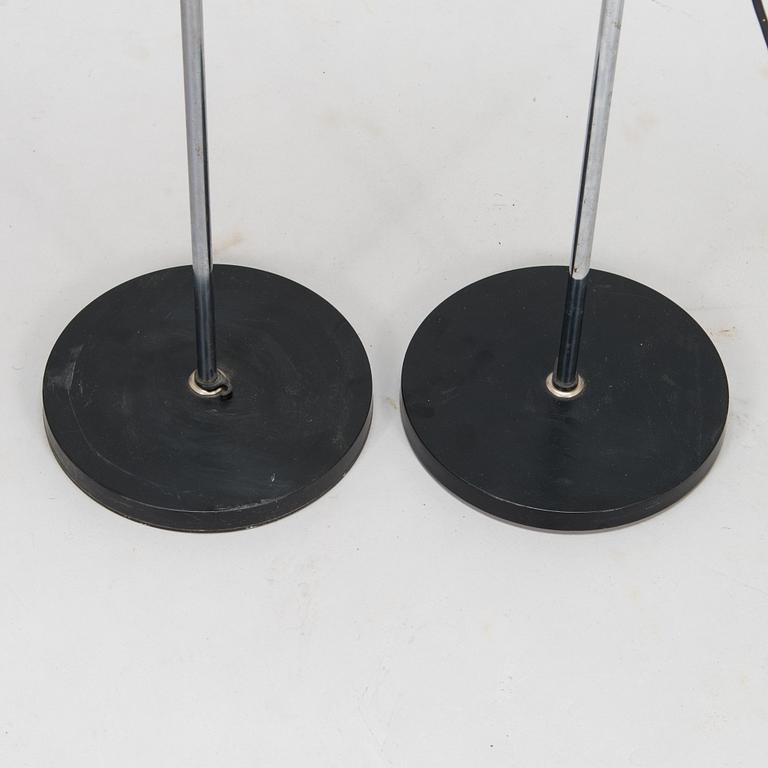 Bent Karlby, A pair of 1970s Danish floor lamps for A. Schrøder-Kemi A/S.