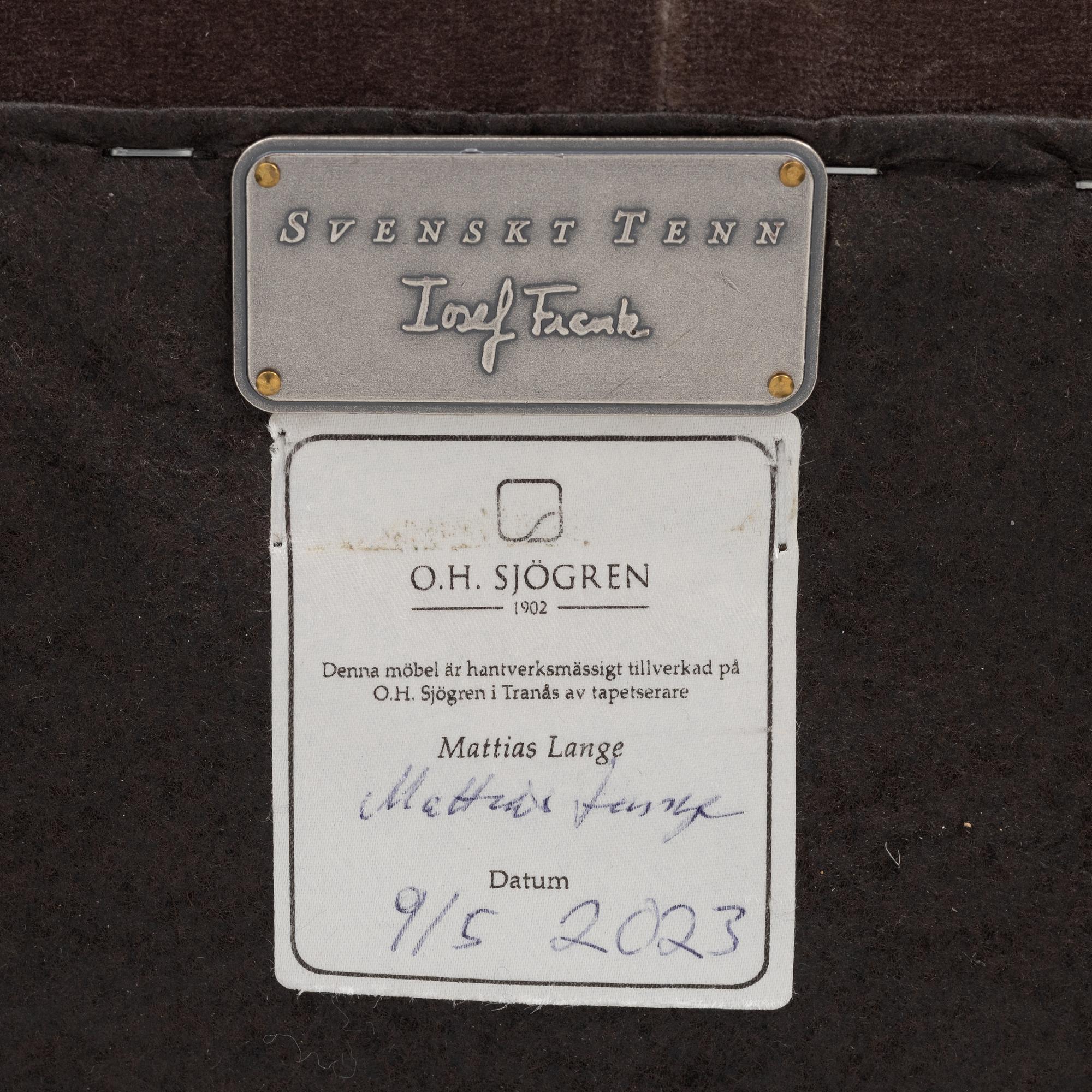 TAF Studio, a "Famna" stool, Svenskt Tenn, O.H. Sjögren, Tranås, 2023.