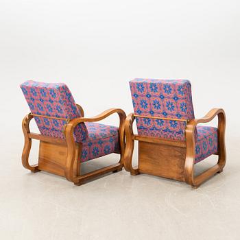 Armchairs, a pair, Art Deco, first half of the 20th century.