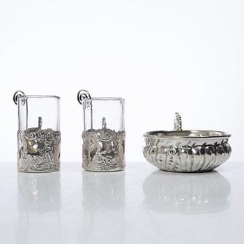 Silver, 11 pieces, including AJ Lignell, Sundsvall, active 1806-1824.