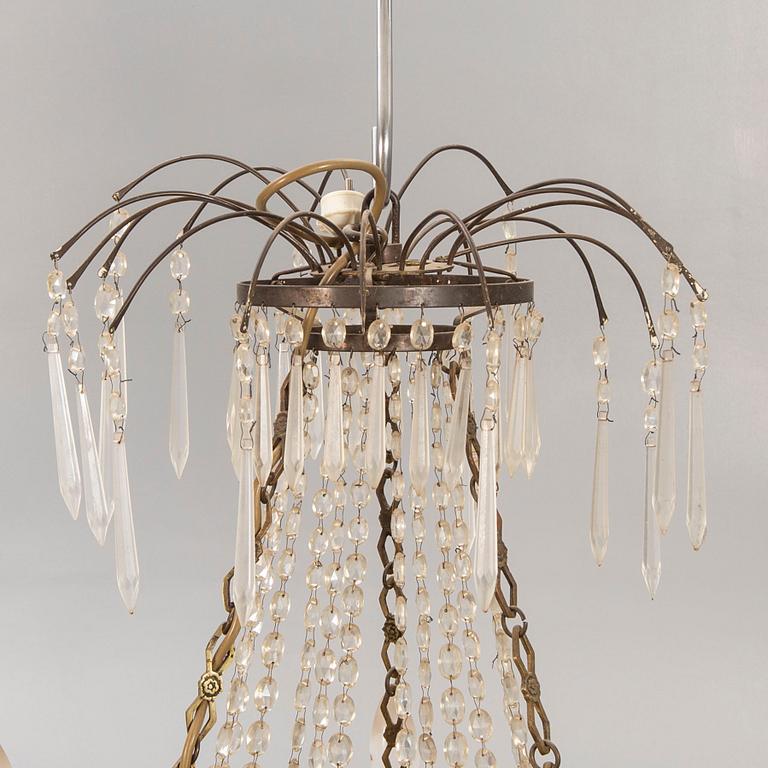 A Gustavian style chandelier first half of the 20th century.