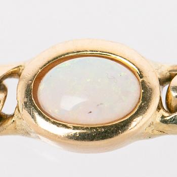 Bracelet, 14K gold with opals.