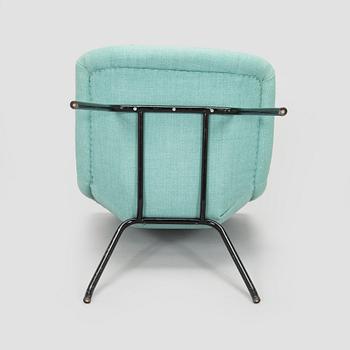 Carl Gustaf Hiort af Ornäs, nojatuoli, "Lehti", valmistaja Puunveisto Oy - Träsnideri Ab, 1900-puoliväli.