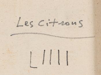 Max Papart, "Les citrons" (Stilleben med citroner).