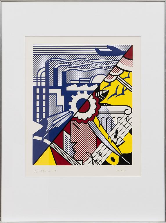 ROY LICHTENSTEIN, "INDUSTRY AND THE ARTS (II), 1969".