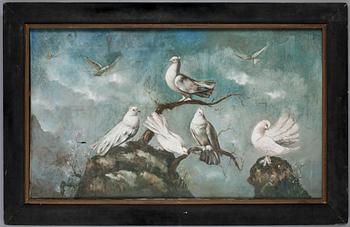 OKÄND KONSTNÄR, olja på duk, troligen sent 1800-tal.