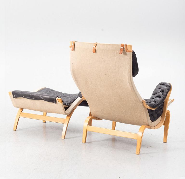 Bruno Mathsson, armchair with footstool, "Pernilla", Dux.