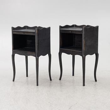 Bedside tables, a pair, Rococo style, early 20th century.