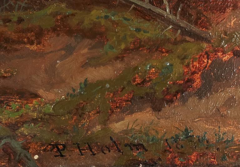 PER DANIEL HOLM, olja på duk. Sign P. Holm och daterad 18??.