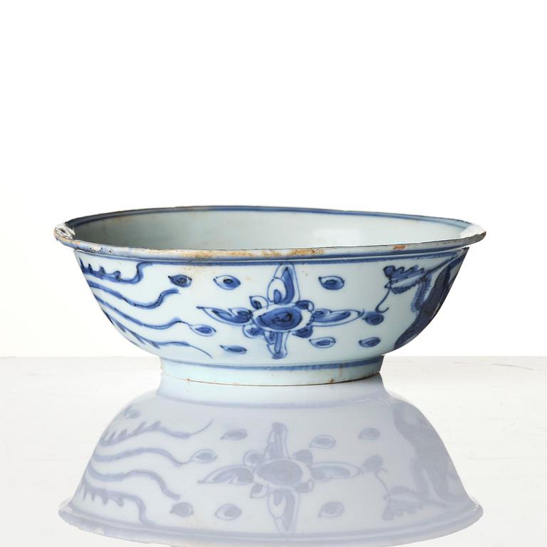Skål, porslin. Mingdynastin, Wanli (1572-1620).