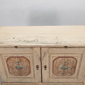 A painted pine sideboard from the 19th century.