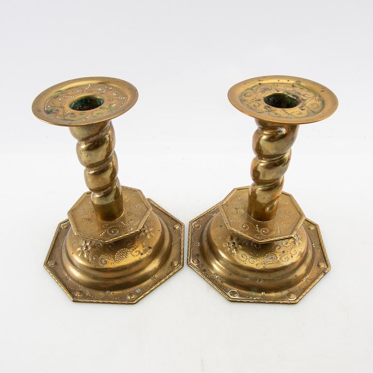 Candelabras 2 pairs Baroque style first half of the 20th century.