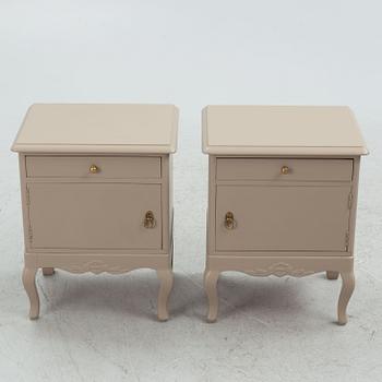 A pair of bedside tables, first half of the 20th Century.