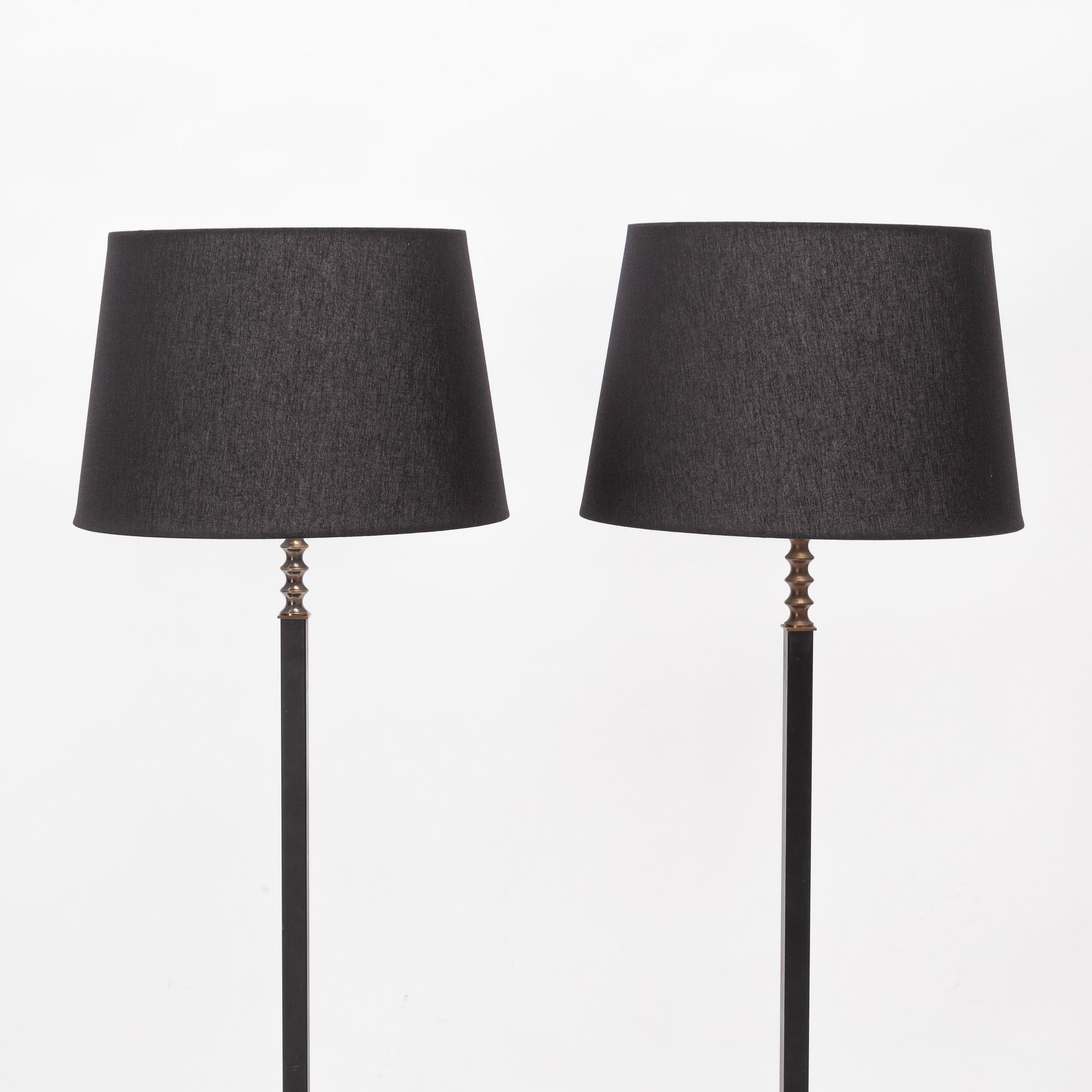 Harald Notini, or Uno Westerberg, a pair of floor lamps model "15784", Arvid Böhlmarks Lampfabrik, 1960s.