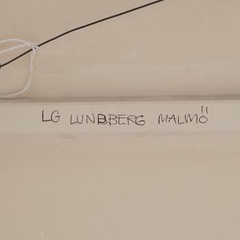 LG LUNDBERG, blandteknik på papper, signerad LG LUNDBERG och daterad 1978.