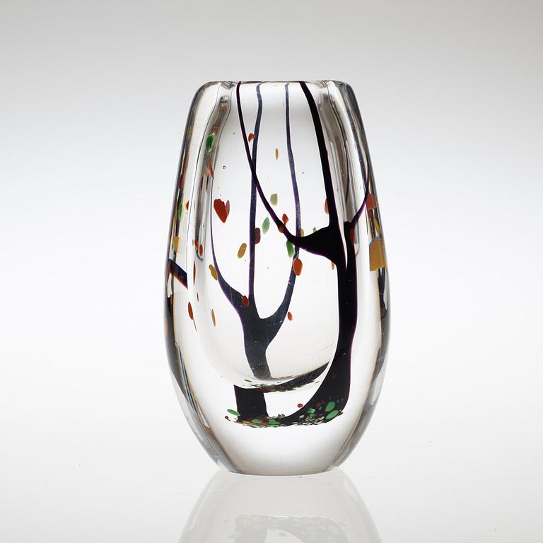 A Vicke Lindstrand glass vase, Kosta 1950's-60's.