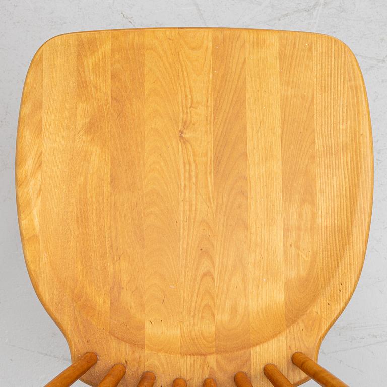 Carl Malmsten, four birch 'Lilla Åland' chairs from Stolab dated 1996.