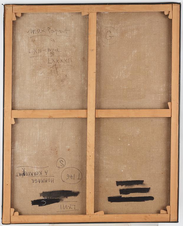 Max Papart, "Hommage a Kierkegaärt".