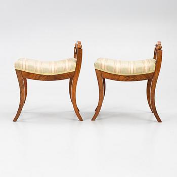 Banketter, ett par, empire, 1800-talets första hälft.