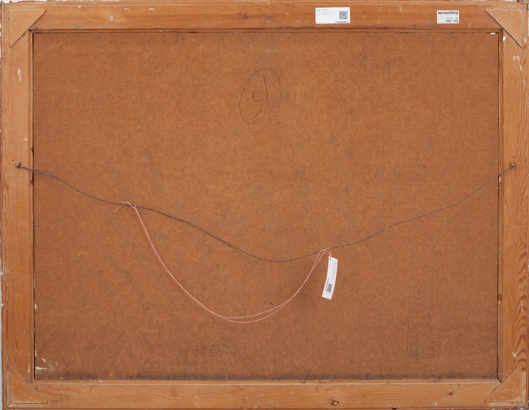 MARTIN EMOND, olja på pannå, osignerad.