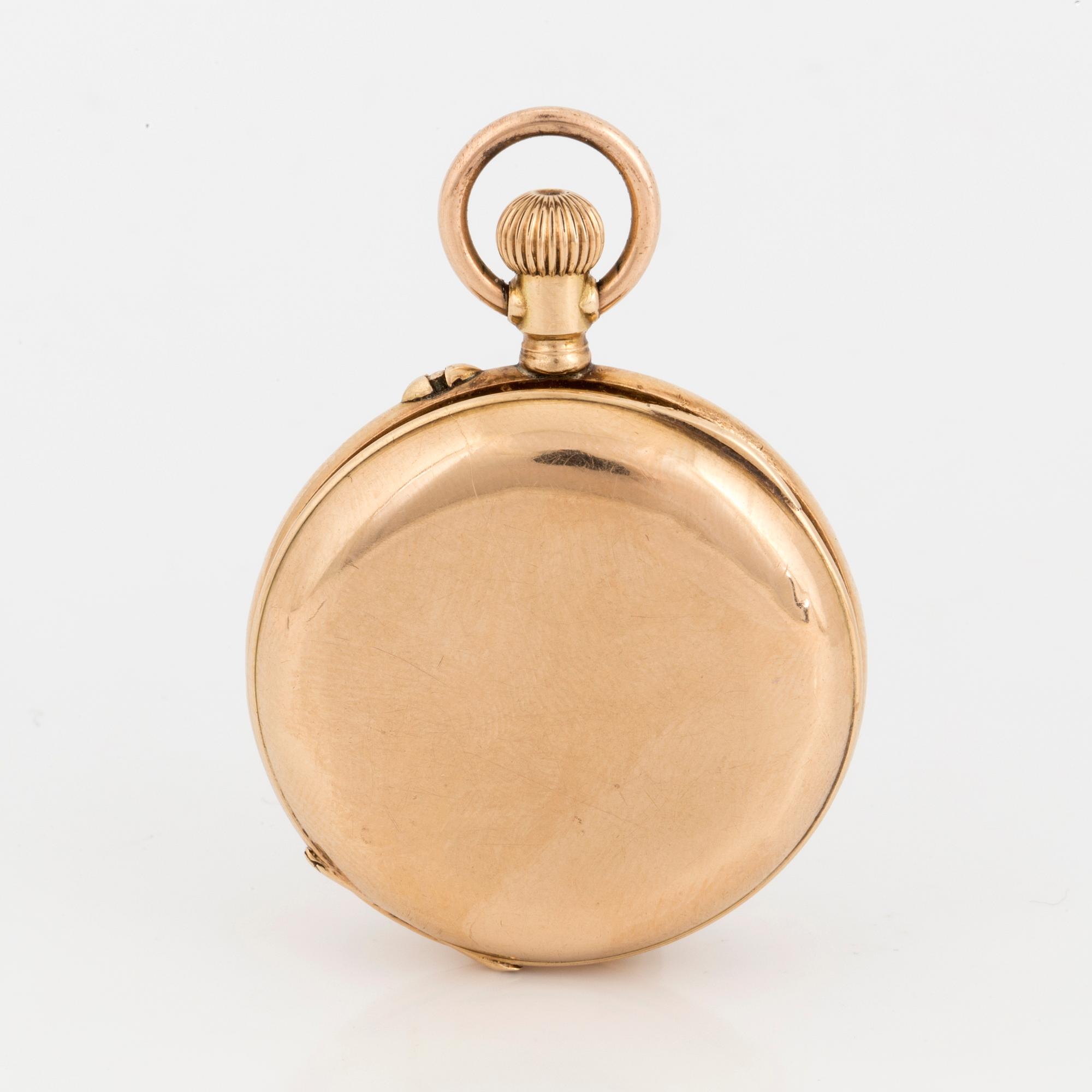 LADY'S POCKET WATCH, 14K gold, swiss mark.