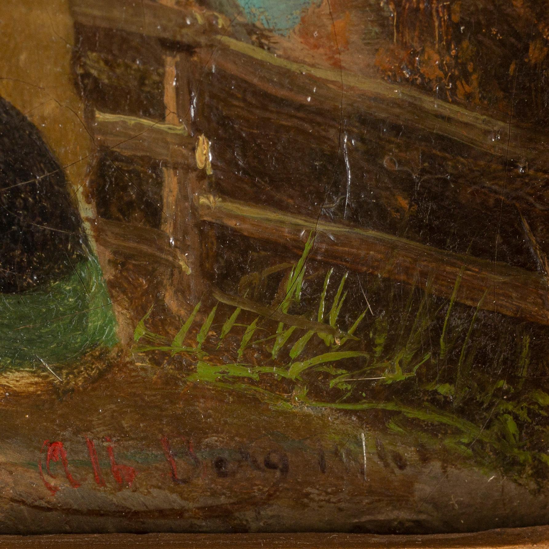 ALBERT BERG, oil on canvas, signed Alb. Berg and indistinctly dated 186?.