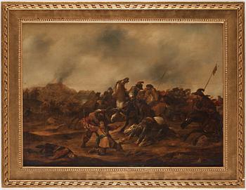 Jan van Huchtenburg Attributed to, Cavallery battle.