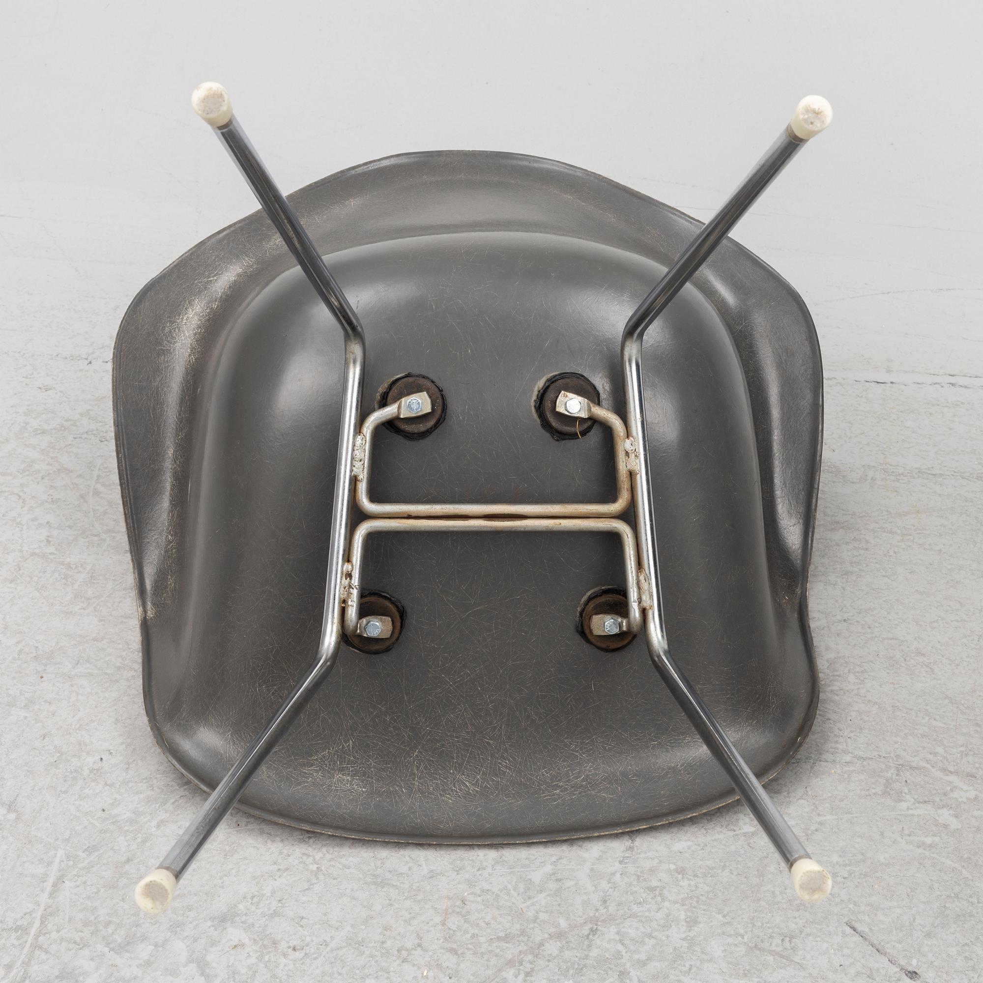 Charles & Ray Eames, six 'Plastic Chairs', Herman Miller, 1960's.