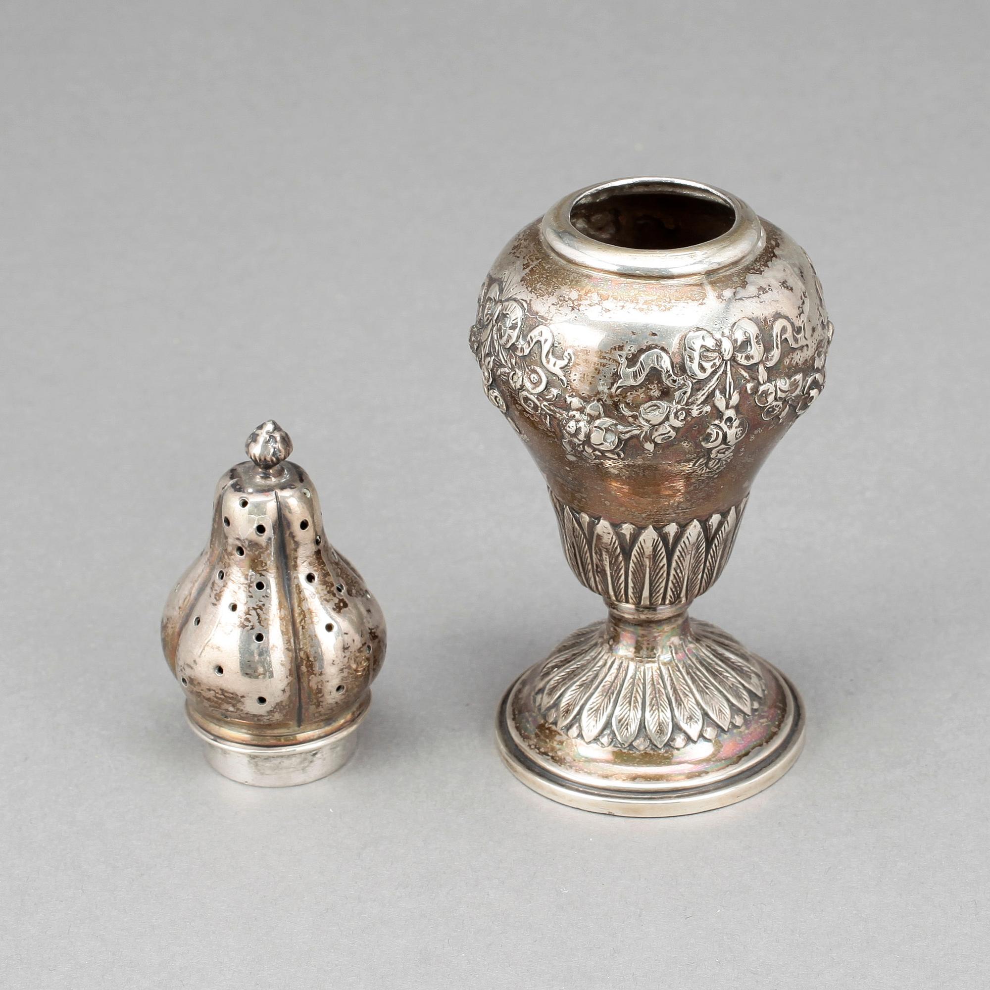 SOCKERRUSKA, silver, med svenska importstämplar, tidigt 1900-tal. Vikt ca 168 gram.