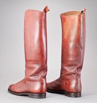 RIDSTÖVLAR, ett par, C. A. Jonsson Skofabriks A.-B., Kumla, 1900-tal.
