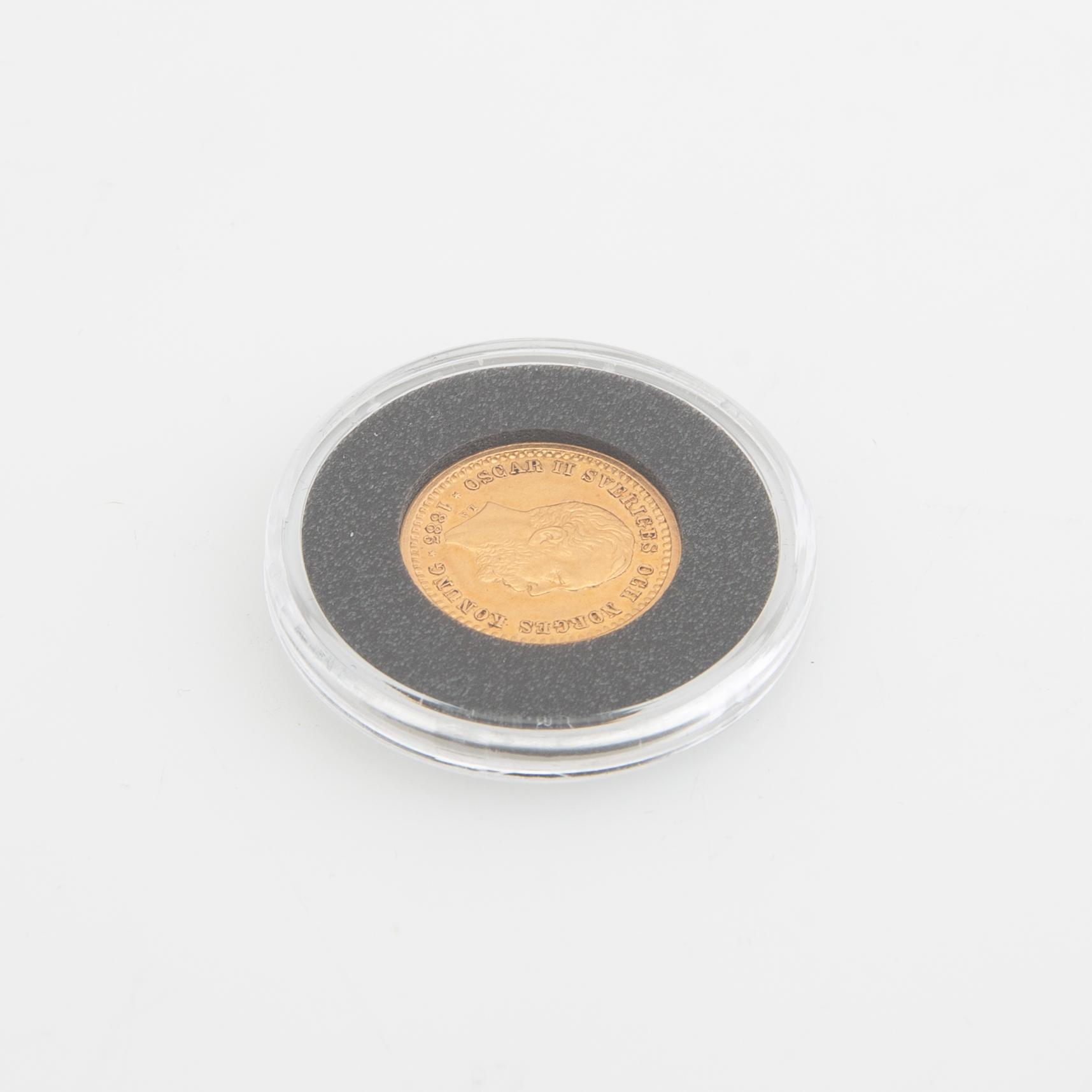 Guldmynt Sverige, Oscar II 5 kr, 1883.