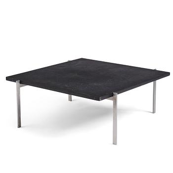 411. Poul Kjaerholm, a black stone top 'PK61' table, edition E Kold Christensen, Denmark.