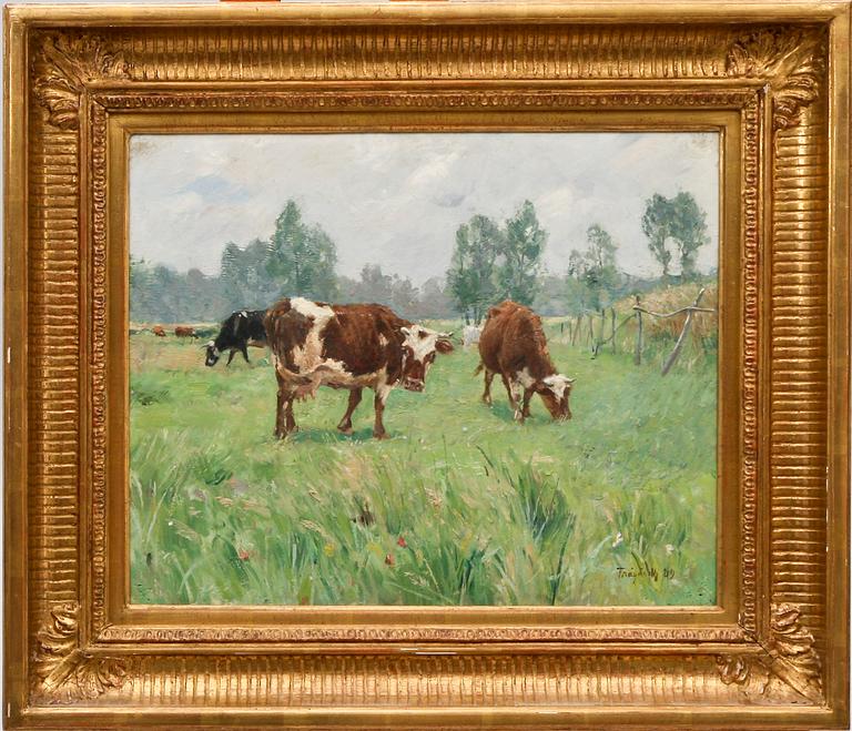 CARL TRÄGÅRDH, olja på pannå, sign o dat -89.