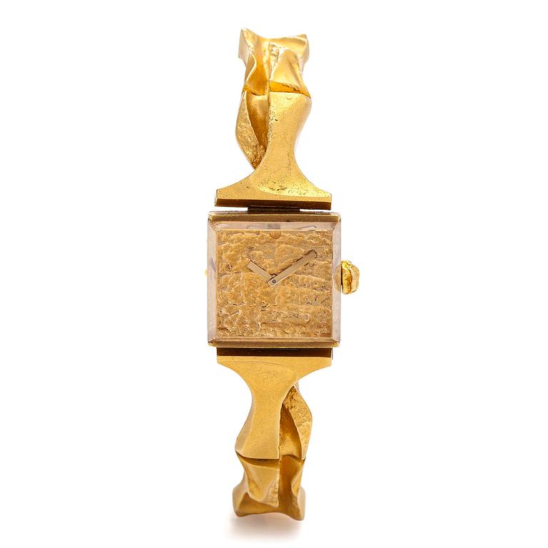 Björn Weckström, an 18K gold 'Time Adviser' wristwatch. Lapponia 1975.