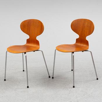 ARNE JACOBSEN, stolar 5 st, "Myran", Fritz Hansen, Danmark.