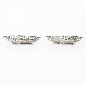 Sauceboat, a pair, silver, Rococo style, 20th century.