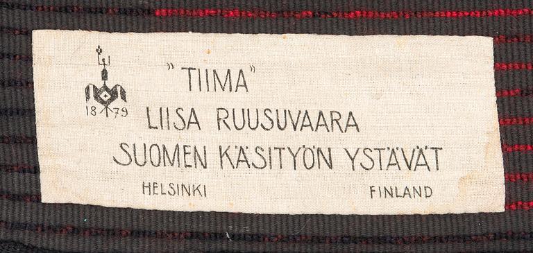 Liisa Ruusuvuori, ryijy,  Suomen Käsityön ystävät. Noin 145x110 cm.