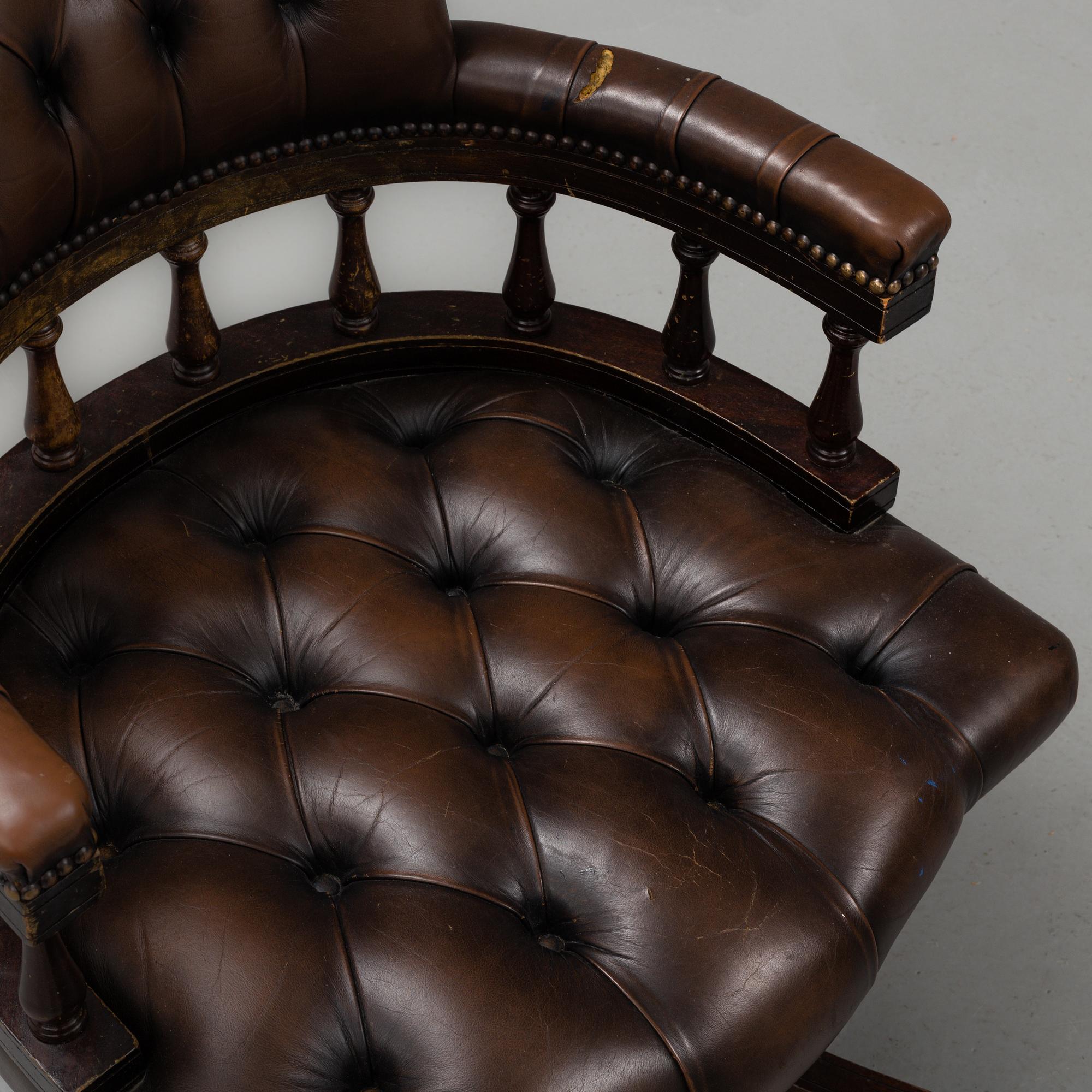 a english style desk chair from the second half of the 20th century.