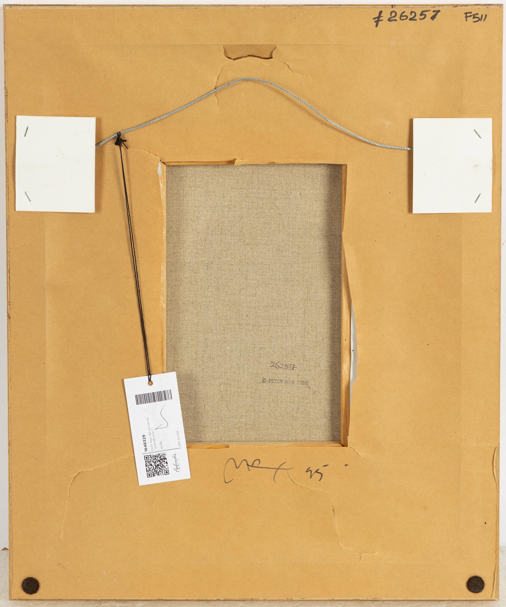 Peter Max, "Umbrella man 1".